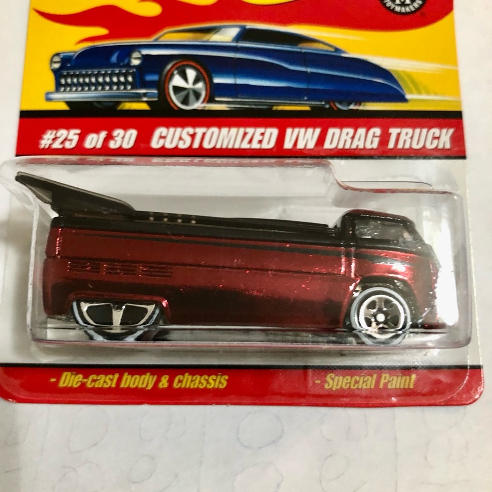 Hot Wheels Customized VW Drag Truck - Metallic Red